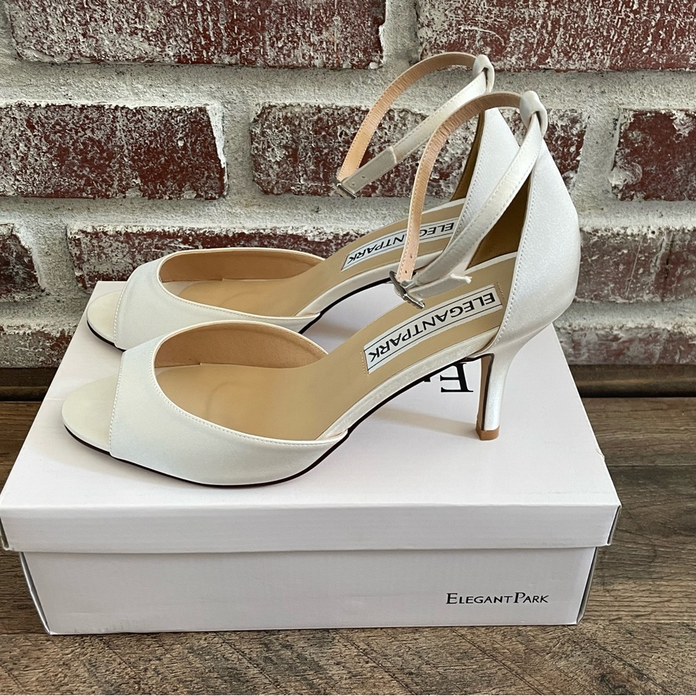 Women Ivory Peep Toe High Heel Sandals/Ivory Bridal Wedding Shoes